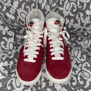 Red Suede Nike blazers